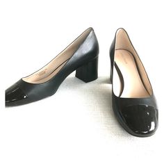 Never Worn. Cole Haan Black Pumps. Patent Cap Toe. Classic. Size 8.5 Black Cap Toe Heels For Spring, Black Cap Toe Office Heels, Black Cap Toe Heels, Cole Haan Shoes, Black Pumps, Cole Haan, Shoes Women Heels, Shoes Heels, Pumps