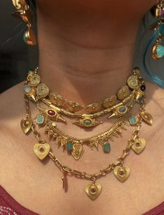 Maximalist Jewelry, Chunky Gold Jewelry, Chunky Gold Necklaces, Dope Jewelry Accessories, Style Aesthetics, Earthy Jewelry, Dope Jewelry, Chunky Jewelry, Classy Jewelry