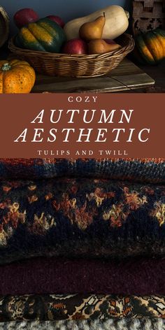 the cover of cozy autumn aesthetic