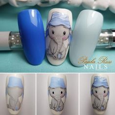 Ganesh Tattoo, New Nail Art Design, Zebra Nails, Bunny Nails, Nail Art Techniques, Nail Art Disney, Baby Nails