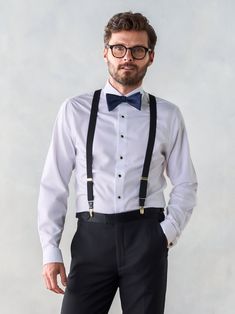 Button Suspenders, Bridal Logo, Db Logo, Suit Prom, Twitter Logo, Black Tux, Button Style, Tuxedo Shirts, Gold Clips