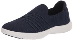 PRICES MAY VARY. Enhance those days on-the-go in knitted dark navy trainer Adella Step Clarks Cloudsteppers TPR outsole provides enhanced cushioning and traction Removeable Footbed 1.4 inch heel height Navy Trainers, Athletic Trainer, Trainers Fashion, Clarks Women's, 4 Inch Heels, Athletic Fashion, Dark Navy, Heel Height, Fashion Shoes