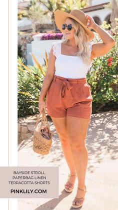 Be cute, casual, and cool this summer! Grab these must have summer shorts while you can! #beachvacation #vacationoutfits #vacationshorts #beachshorts #datenightoutfit #datenight #summerfashion #summershorts #summeroutfit #springfashion #springshorts #springoutfit #fashionforward #outfitgoals #casualoutfit #everydayoutfit #plselflove #paperbagshorts #denimshorts #summermusthave #supercuteshorts #howtostyleshorts #newarrival #newcollection #bestseller Trendy Solid Color Summer Shorts, Solid Color Summer Shorts For Day Out, Trendy Brown Beach Shorts, Brown Shorts For Day Out, Brown Cotton Shorts For Summer, High Waist Brown Shorts For Vacation, Trendy Brown Shorts For Day Out, Trendy Brown Shorts For Summer, Trendy Brown Summer Shorts