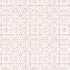 a pink and white wallpaper with an intricate design