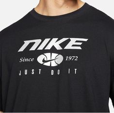 Nike T-shirt With Text Print For Sports, Nike Black T-shirt With Letter Print, Nike Text Print T-shirt For Streetwear, Black Nike T-shirt With Letter Print, Nike T-shirt With Text Print And Crew Neck, Nike Casual T-shirt With Graphic Design, Nike Short Sleeve T-shirt With Graphic Design, Nike Graphic Design Short Sleeve T-shirt, Nike Urban T-shirt With Graphic Print