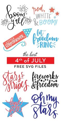 the fourth of july free svt files are available for use in your project or scrapbook