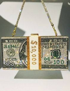 Crystal Dollar Design Diamond Evening Clutch Bags Party Purse for Women sold by hellojoy on Storenvy Stack Of Cash, Bag Of Cash, 10000 Dollars, Rhinestone Purse, Tas Bahu, Kevin Gates, Money Purse, Rhinestone Clutch, Party Clutch