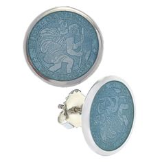 These SC stud earrings have a "dime" size medallion ... select the color, and we'll create! Jade Color, December 13, Jewelry Rings Engagement, Jewelry Care