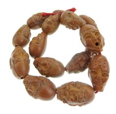 Antique Chinese 15 Carved Face Head Olive Pit Nut Prayer Beads Necklace Hediao | eBay Fantasy Accessories, Festival Sunglasses, Unique Womens Fashion, Face Carving, Animal Bag, Unusual Jewelry, Beads Necklace, Prayer Beads, Beaded Necklace