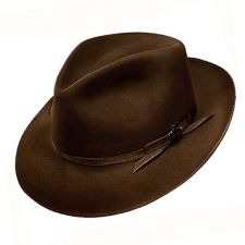 Stetson Stratoliner Fur Felt Fedora Western Style Brown Hat Bands For Formal Occasions, Brown Fitted Fedora For Kentucky Derby, Classic Fedora For Kentucky Derby And Western-themed Events, Formal Brown Felt Hat With Short Brim, Brown Western Style Top Hat For Formal Occasions, Brown Western Top Hat For Formal Occasions, Formal Fitted Brown Fedora, Brown Fedora Felt Hat For Formal Occasions, Brown Brimmed Felt Hat For Formal Occasions