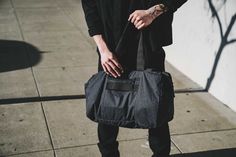 Go Duffel - Heathered Black — Aer | Modern gym bags, travel backpacks and laptop backpacks designed for city travel Modern Gym, Travel Duffel Bag, Travel Backpacks, Gym Bags, Travel Duffel, Duffel Bag Travel, Travel Storage, Bags Travel, City Travel