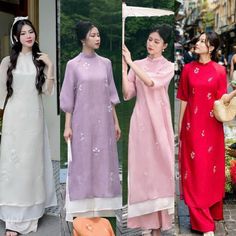 👉 7 DAY REFUND SUPPORT FOR CUSTOMERS IN VIETNAM * Still a Vietnamese girl walking down the street, how beautiful are her innovative ao dai. Selected from the best materials, the 4-piece modern ao dai will bring her the perfect experience. * With a delicate ao dai design in the flower-embroidered sleeves, a little bit of momentum with a stylized side part, this innovative ao dai can turn any girl into a beautiful lady. , young, lovely. * Ao dai in different colors such as pink and beige helps he Summer Wedding Ao Dai With Stand Collar, Traditional Summer Ao Dai For Weddings, Traditional Ao Dai For Summer Wedding, Traditional Summer Wedding Cheongsam, Traditional Summer Wedding Ao Dai, Embroidered Ao Dai With Short Sleeve For Spring, Spring Embroidered Ao Dai With Short Sleeve, Traditional White Short Sleeve Ao Dai, Traditional White Ao Dai With Short Sleeves