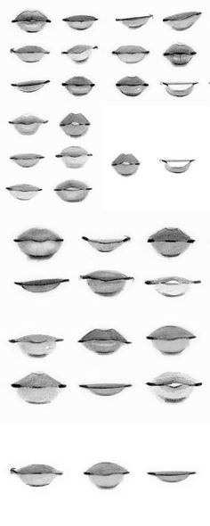 many different shapes and sizes of lips