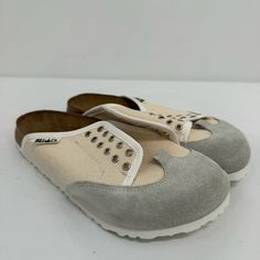 Nwob Birkenstock Women Shoe Birkis Montserrat Eu 38 Us 7 Lace Up Clog Colorblock New Shoes Laces Are Not Available Everyday Spring Clogs With Round Toe, Everyday Round Toe Clogs For Spring, Casual Beige Leather Clogs, Casual Clogs With Round Toe For Everyday, Casual Round Toe Clogs For Everyday, Casual Beige Clogs With Cork-bed Midsoles, Casual Beige Slip-on Clogs, Casual White Clogs With Removable Insole, Casual Summer Clogs For Everyday Wear