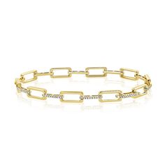 The Rectangular Link 14K Gold Diamond Bracelet stands to be your new favorite statement accessory. The bracelet delivers when it comes to making a serious style statement. One of the main benefits of a gold piece is that it remains the easiest way to add a touch of luxury to your outfits, this bracelet is no different. Item is MADE TO ORDER & it may take 2-8 Weeks to Ship. Although our jewelers are timely in creating your item and most items ship sooner, please contact us if you need your item e Bracelet Stands, Gold Diamond Bracelet, 18k Gold Bracelet, Round Diamond Setting, Bracelet Diamond, Gold Link Bracelet, Let It Shine, Bracelets Gold Diamond, Initial Jewelry