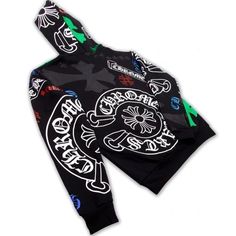 Chrome Hearts Stencil Logos Hoodie Limited Edition Bag And Receipt Included Released 2022 Absolutely Blasted In An Assortment Of Classic Chrome Hearts Marks On A Black Base, The Many Colors Pop In A Stenciled, Skater-Ish Collage .925 Sterling Silver Eyelets & Extendo Drawstrings Very Relaxed Fit Size S Brand New In Hand Ready To Ship Authenticity Guaranteed. #Stylesbyrarri Chrome Heart Dresses, Black Graffiti Sweatshirt For Streetwear, Black Urban Hoodie With Graffiti Print, Urban Black Hoodie With Graffiti Print, Black Urban Sweatshirt With Graffiti Print, Urban Black Sweatshirt With Graffiti Print, Multicolor Logo Print Sweatshirt For Streetwear, Hearts Stencil, Chrome Hearts Hoodie