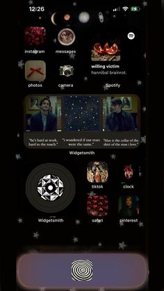 hannigram aesthetic wallpaper layout Hannibal Homescreen, Aesthetic Wallpaper Layout, Hannigram Aesthetic, Notion Decor, Ios Homescreen Layout, Wallpaper Layout, Phone Customization