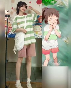 Cosplay Simple, Chihiro Ogino, Easy Cosplay, Casual Cosplay, Anime Inspired Outfits, Halloween Costume Outfits, Everyday Fashion Outfits, Kawaii Fashion Outfits