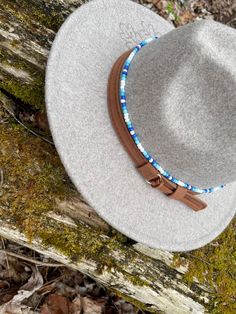 A beaded hat band measures specifically for one of my shop's hats. Each band is beaded by hand. Shipping is included in the price. Bracelets Easy, Hat Bands, Beaded Hat, Diy Bracelets Easy, Knoxville Tn, Craft Shop, Blue Ombre, Hat Band, Diy Bracelets