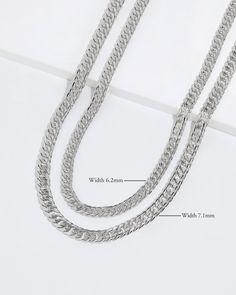 Material: High-Quality Solid 925 Sterling Silver (Nickel-Free and Lead-Free) Color: Silver Width: 7.1mm and 6.2mm Necklace Length: 22 Inches Chain Approximately Weight: 7.1mm-51.9g, 6.2mm-39.08g Packaging: Complimentary Gift Box and Jewelry PouchProcessing Time: Each item is handmade with love as we receive orders. Our production time is 2 to 5 business days. We will ship as soon as your item is ready!Care Instructions: Sterling silver can be worn in the shower and will not rust. Silver will oxi Sterling Silver Link Chain Necklace, Chain Link Necklace Silver, Silver Link Chain, Ziplock Bag, Ziplock Bags, Link Chain Necklace, Chain Link Necklace, Necklace Length, Free Coloring