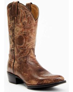 Cody James Mens Larsen Western Boots - Medium Toe, Brown Rustic Steel Toe Boots With Snip Toe, Cody James Boots Men, Premium Rugged Cowboy Boots With Round Toe, Western Boots With Snip Toe And Vegetable-tanned Leather, Brown Western-themed Boots With Round Toe, Affordable Western Knee-high Cowboy Boots, Mens Cowboy Boots, Mens Cowboy, Heel Caps