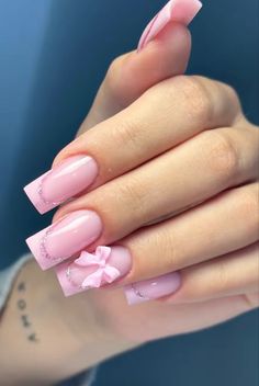 Short Square Acrylic Nails, Long Square Acrylic Nails, Bling Acrylic Nails, Acrylic Nails Coffin Short, Pink Nail, Pink Acrylic Nails, Square Acrylic Nails