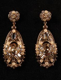 MARIA ELENA E543-G Gold Crystal Drop Formal Bridal Earrings Formal Jewelry NEW | eBay Earrings Formal, Formal Jewelry, Maria Elena, Wedding Dress Accessories, Earring Cards, Gold Crystal, Elegant Accessories, Crystal Drop, Gold Drop Earrings