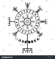 the wheel of fifths with all seeing eyes and symbols in black on a white background