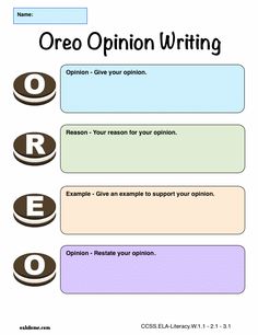 an open opinion writing worksheet with three options to write the words in it