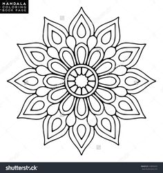 an intricate flower design in black and white