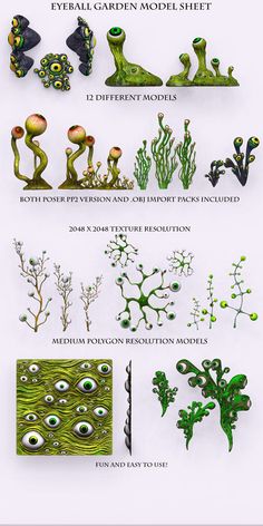 an image of different types of plants and animals