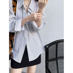 Z-211-57 Drop Sleeve, Blouse Fabric, Multiple Color, Striped Blouse, Season Spring, The Selection, Fall Winter, Women's Top, Fabric