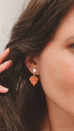 Polymer clay earrings are very lightweight + very comfortable to wear. Each piece is uniquely handcrafted. Fall Inspired Polymer Clay Earrings, Earrings Fall, Fall Leaf, Autumn Style, Fall Jewelry, Autumn Inspiration, Seasonal Fashion, Out Of Style, Polymer Clay Earrings