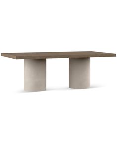 a rectangular table with two pedestals on each side