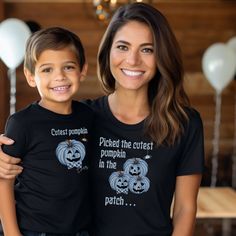 Want to see more?  Visit Our Halloween Shop https://etsy.me/48c1iPX Elevate your Halloween festivities with our enchanting collection of Mommy and Me Halloween shirts! Celebrate the spooktacular season in perfect harmony with our coordinating shirts for mothers and daughters. These matching Halloween shirts add an extra layer of fun and togetherness to your celebrations, making your bond even sweeter. Whether you're trick-or-treating, attending a Halloween party, or simply capturing heartwarming moments, our Mommy and Me Halloween shirts are the ideal choices.  With captivating designs and impeccable comfort, these shirts ensure both you and your little one will look absolutely boo-tiful and create memories that will last a lifetime. Get ready to make this Halloween an unforgettable experi Mommy Halloween Shirts, Family Matching Halloween Tops Short Sleeve, Mommy And Son Halloween Shirts, Mummy And Me Tshirts, Fall Mommy And Me Tshirts, Family Matching Halloween T-shirts, Family Matching Halloween T-shirt Crew Neck, Halloween Family Matching Crew Neck T-shirt, Halloween Shirts Kids