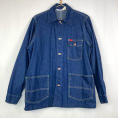 Vintage Union Made Big Smith Denim Jean Jacket/Barn Chore Coat Usa Size: 42 3 Pockets On The Front Measurements Taken Laying Flat: Chest: 23.5" Length: 30" Excellent Condition! Blue Denim Jacket With Buttoned Pockets, Vintage Blue Button-up Utility Jacket, Denim Blue Long Sleeve Utility Jacket With Snap Buttons, Utility Single-breasted Long Sleeve Denim Jacket, Classic Blue Collared Denim Jacket, Classic Blue Denim Jacket With Pockets, Long Sleeve Denim Blue Denim Jacket For Work, Long Sleeve Denim Jacket For Work, Blue Button-up Denim Jacket With Patch Pockets