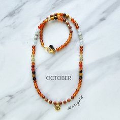 october birth flower necklace marigold moxie malas Healing Crystals Meanings, Creativity Inspiration, Wonderful Flowers, Present Moment, Personal Power, Crystal Meanings, Beautiful Flower, Tiger Eye, In The Garden