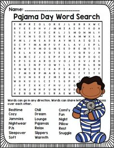 the word search page for pagma's day word search