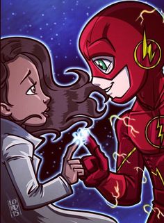 courtesy of Lord Mesa #lovelyfanart #westallen #theflash The Flash And Supergirl, Lord Mesa Art, Barry Iris, Arrow Memes, Interracial Art, Couple Comics, Iris West Allen, Flash Comics