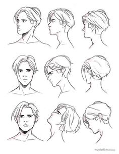 the different hairs styles and haircuts are shown in this drawing lesson, which shows how