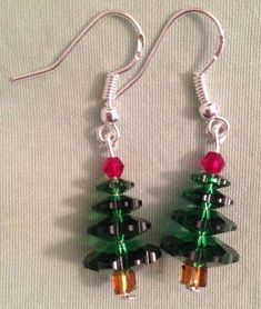 Christmas Gift Crystal Dangle Earrings, Christmas Gift Dangle Crystal Earrings, Green Dangle Christmas Jewelry, Green Festive Jewelry For New Year, Green Earrings New Year Gift, Green Earrings For New Year Gift, Green Earrings Gift For New Year, Green Holiday Jewelry Gift, Holiday Gift Green Jewelry