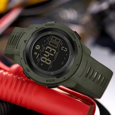 Waterproof Military Pedometer Digital Watch Tactical Watch, Sandakan, Boys Watches, Waterproof Watch, Stay Active, Gadget Gifts, Waterproof Led, Unique Features, The Military