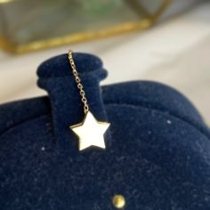 Minimal dainty moon and star threader earrings made in 10K solid gold. Made to Order Ship within 3-4 weeks. - Earring size: 7-5mm - Earring length: total of 50mm approx - Finish: Yellow - Sold as A Pair. - The earrings come with 10K silicone nut backings. - Made in 10 karat gold. - Stamp with 10K. Silver 14k Gold Threader Earrings As Gift, 14k Gold Tarnish Resistant Threader Earrings As Gift, Dainty Tarnish Resistant Threader Earrings As Gift, Star-shaped Earrings With Adjustable Chain As Gift, Star Shaped Earrings With Adjustable Chain For Gifts, Unique Gold Jewelry, Moon And Star, Jewelry Unique, Threader Earrings