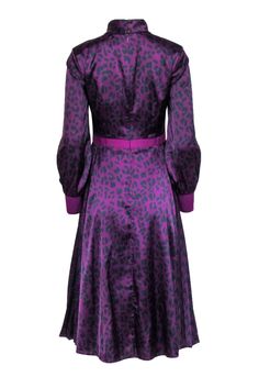 Look ferociously fashionable in this Ted Baker dress! Featuring a purple and black leopard print with floral graphics, this dress will have heads turning at your next evening event. Perfect for cocktails at sunset, pair it with black heels for effortless wedding vibes. Roar your way into the party in style! Size 4 (TB 1) Shell 97% Polyester, 3% Elastane Lining 100% Polyester Invisible zipper back Button back neck Key hole front Long sleeves Pleated detail Bust 35" Waist 29" Shoulder to hem 45" S Effortless Wedding, Floral Graphics, Ted Baker Dress, Black Leopard Print, Bright Patterns, Buy Shoes Online, Wedding Vibes, Black Leopard, Key Hole