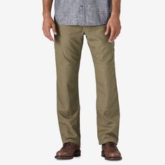 Lighter-weight but still durable enough for heavy-duty work, our All Seasons Hemp Canvas Double Knee Pants are made from an innovative 9.6-oz 55% industrial hemp/27% recycled polyester/18% organic cotton blend that needs no break-in and offers the strength, comfort and breathability needed for warmer weather tasks. As one of the world’s strongest natural fibers, the hemp content provides remarkable toughness and durability; the recycled polyester and organic cotton provide a soft hand and allow a tighter weave for increased abrasion resistance. A roomy fit and gusseted crotch offer non-binding comfort and freedom of movement; the contoured waistband sits comfortably under a tool belt and has seven belt loops for extra heft if you’re clipping tools to a regular belt; the pants close at the Durable Practical Cargo Pants For Outdoor Work, Practical Durable Cargo Pants For Outdoor Work, Durable Utility Cargo Pants For Outdoor Work, Cotton Relaxed Fit Cargo Pants For Outdoor Work, Work Pants With Hip Pockets For Outdoor, Full Length Work Pants With Hip Pockets For Outdoor, Durable Practical Pants For Outdoor Work, Full-length Work Pants With Hip Pockets For Outdoor Work, Practical Durable Pants For Outdoor Work