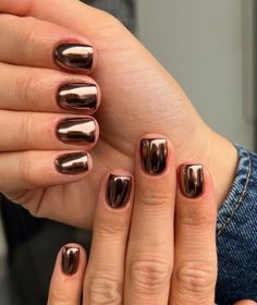 28. Dark Brown Chrome Short Nails These brilliant chrome nail art designs open the door to a world of sophistication and modern style. The reflective and Jewel Tone Chrome Nails, Music Inspired Nail Art, Copper Nails Chrome, Brown Chrome Square Nails, Chrome Nails Designs Brown, Fall Nail Inspo Chrome, Brown Chrome Ombre Nails, Dark Brown Metallic Nails, Dark Grey Metallic Nails