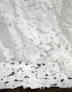 Pure white Flowers lace fabric,Rich white lace fabrics Spring Cotton Lace With Lace Work, White Crochet Lace For Spring, White Cotton Lace With Lace Patchwork, White Cotton Lace With Patchwork, Spring Cotton Crochet Lace, Spring Crochet Cotton Lace, White Cotton Lace For Wedding, White Lace For Wedding, Summer Crochet Lace