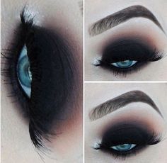 Makeup Bibir, Trucco Smokey Eye, Eye Makeup Glitter, Grey Smokey Eye, Club Makeup, Dramatic Smokey Eye, Black Eye Makeup, Black Smokey Eye, Black Smokey