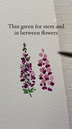 How To Paint Lavender Flowers Watercolor, Watercolor Lavender Tutorial, Easy Diy Watercolor Cards, How To Paint Lavender Flowers, Unique Watercolor Paintings Ideas, Small Watercolor Paintings Easy, Watercolour Inspiration Simple, Easy Water Coloring For Beginners, Easy Watercolor Cards Ideas