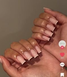 Nail Inspo For Shorties, Basic Baddie Nails Medium, Short Square Nails Black Women, Overlay Nails French Tip, Acrylic Nails Square French Tip, French Tip Inspo Nails, Plain Short Nails, Short Acrylic Nails Square Spring, Shorties Acrylic Nails Square